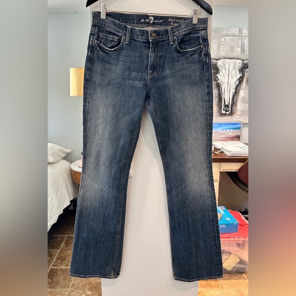 7 for All Mankind Bootcut Dark Wash - Picture 1 of 5
